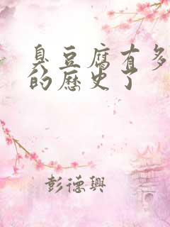 臭豆腐有多少年的历史了