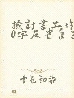 检讨书工作500字反省自己