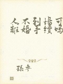 人不到场可以办离婚手续吗