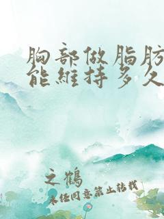 胸部做脂肪填充能维持多久?