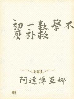 初一数学不会怎么补救