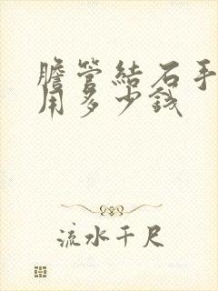 胆管结石手术费用多少钱