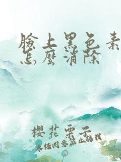 脸上黑色素沉着怎么消除