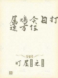 属鸡今日打牌财运方位