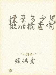 怀孕多少周可以做nt检查啊