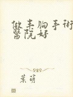 做丰胸手术那里医院好