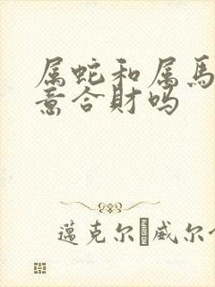 属蛇和属马做生意合财吗