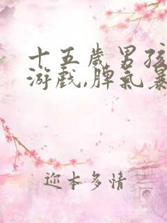 十五岁男孩沉迷游戏,脾气暴躁