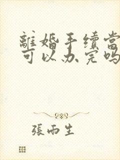 离婚手续当天就可以办完吗