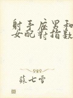 射手座男和摩羯女配对指数