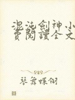 混沌剑神小说免费阅读全文