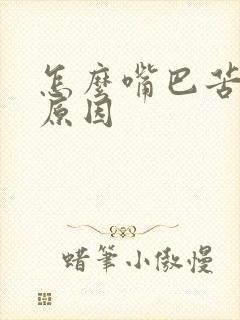 怎么嘴巴苦什么原因