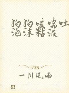 狗狗咳喘吐白色泡沫粘液