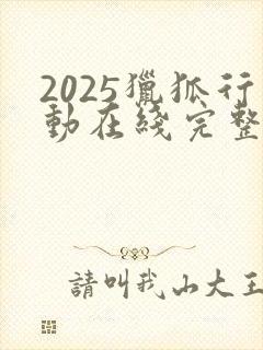 2025猎狐行动在线完整免费观看高清