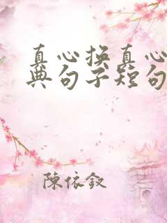 真心换真心的经典句子短句