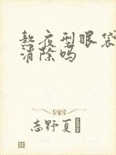 熬夜型眼袋可以消除吗