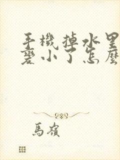 手机掉水里声音变小了怎么恢复正常呢