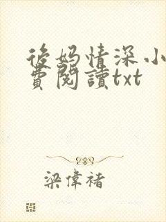 后妈情深小说免费阅读txt