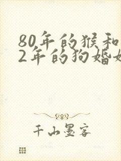 80年的猴和82年的狗婚姻