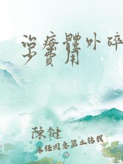 治疗体外碎石多少费用