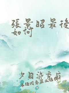 张景昭最后结局如何