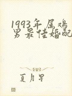 1993年属鸡男最佳婚配属相