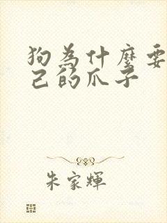 狗为什么要舔自己的爪子