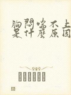 胸闷喘不上来气是什么原因