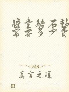 胆囊结石动手术需要多少费用