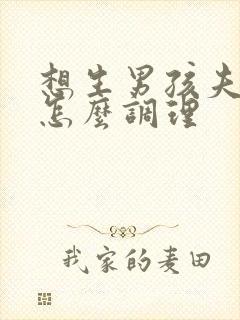 想生男孩夫妻俩怎么调理