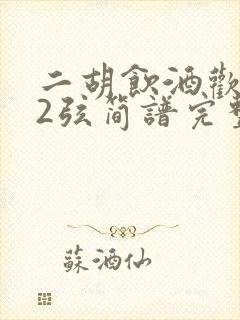 二胡饮酒欢歌52弦简谱完整版