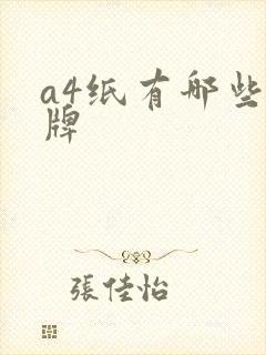 a4纸有哪些品牌
