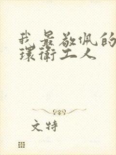 我最敬佩的人 环卫工人