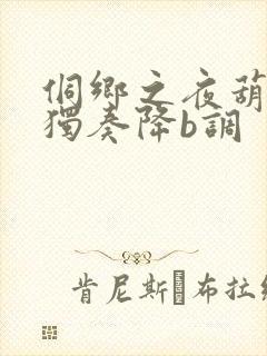 侗乡之夜葫芦丝独奏降b调