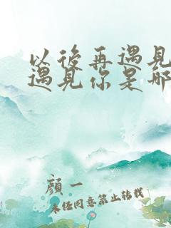 以后再遇见你再遇见你是哪首歌里面的歌词