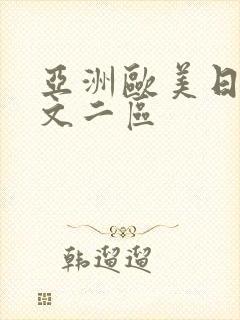 亚洲欧美日韩中文二区