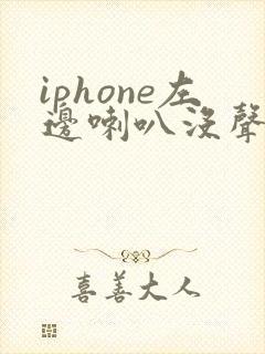 iphone左边喇叭没声音怎么办
