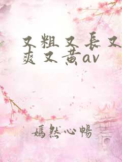 又粗又长又硬又爽又黄av