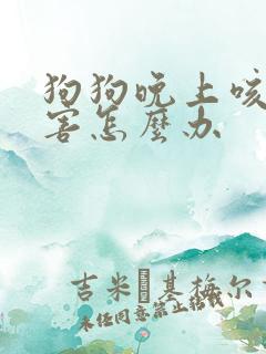 狗狗晚上咳嗽厉害怎么办