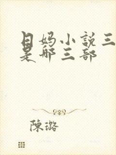 日妈小说三部曲是哪三部
