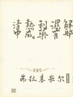 清热利湿解毒的中成药有哪些