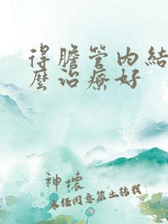 得胆管内结石怎么治疗好