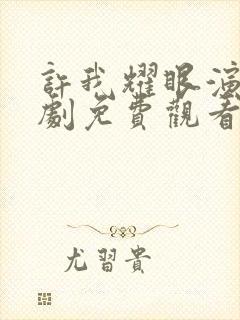 许我耀眼演电视剧免费观看