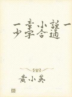 一章小说一般多少字合适