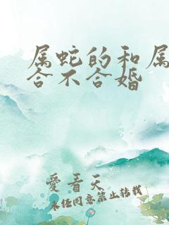 属蛇的和属羊的合不合婚