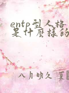 entp型人格是什么样的