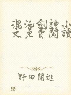 混沌剑神小说全文免费阅读无弹窗