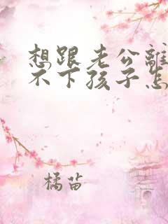 想跟老公离婚放不下孩子怎么办