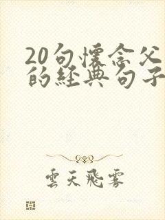 20句怀念父亲的经典句子