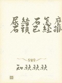 尿结石怎么判断石头已经排出